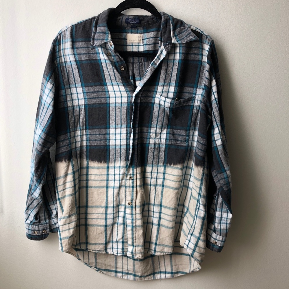 GREY & CREAM OVERSIZED FLANNEL